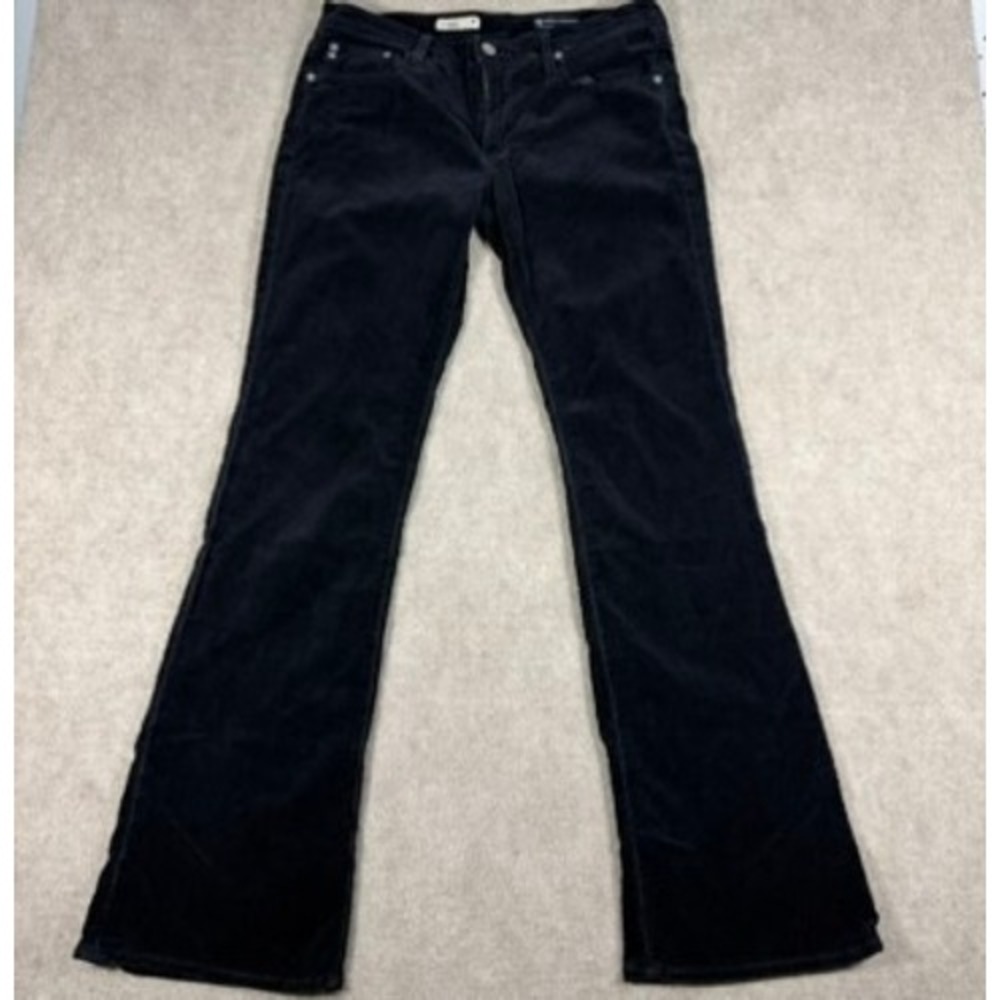 AG Adriano Goldschmied Pants Womens 30R BLACK The Angel Stretch Corduroy Bootcut